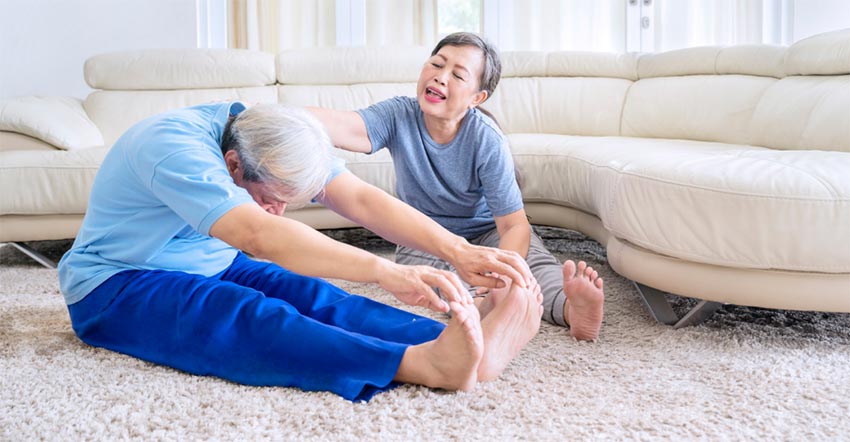 Hamstring Stretch Exercise for Seniors for Lower Back Pain