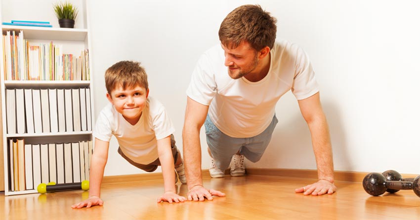 Kids Push Up Exercise at Home